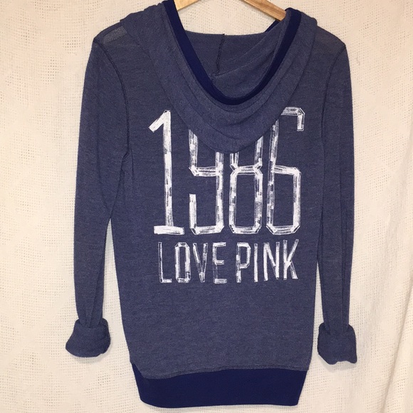 PINK by Victoria’s Secret Full Zip Jacket, Blue - Picture 3 of 3